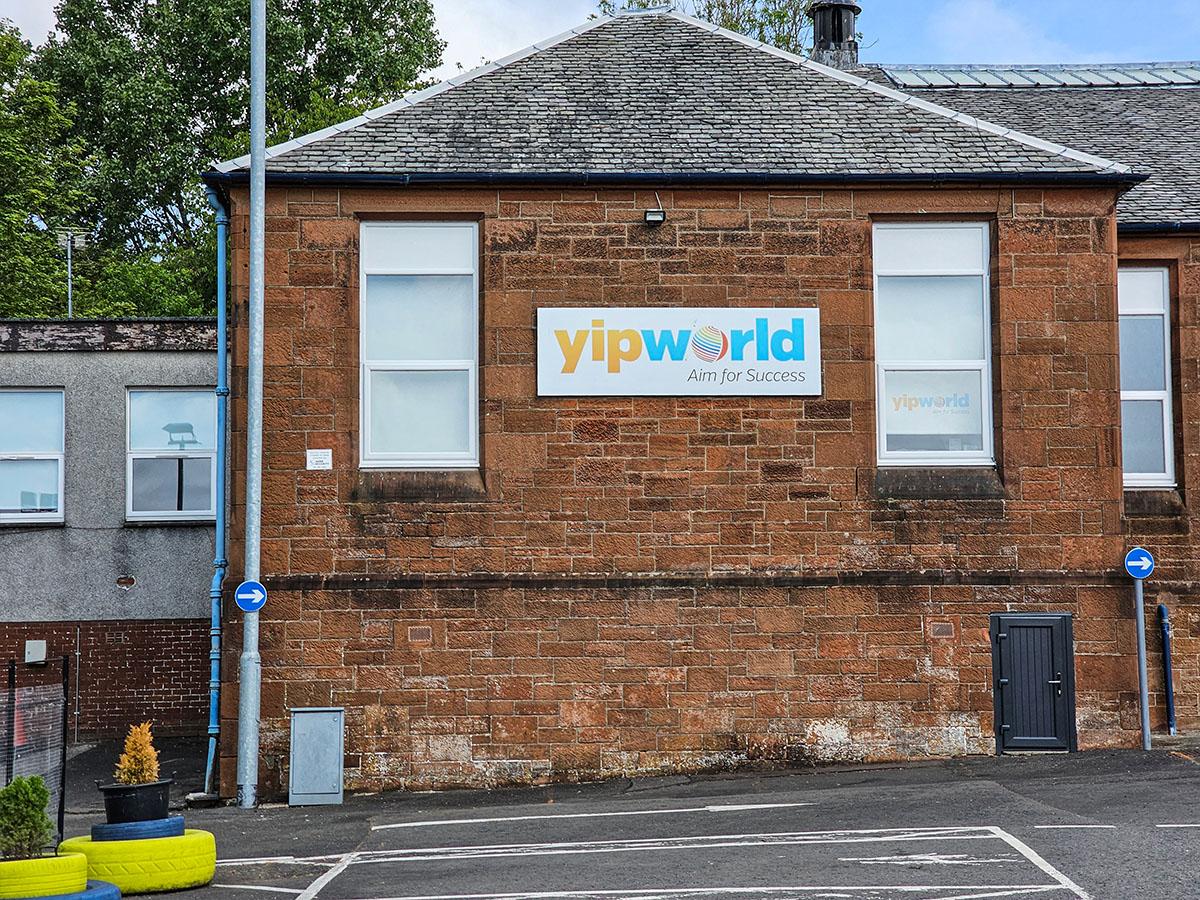 The Yipworld building, which is an old nursery in Cumnock.