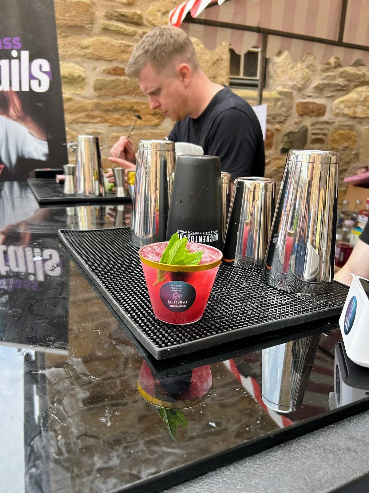 Frazer wesencraft preparing a cocktail at DriftBar